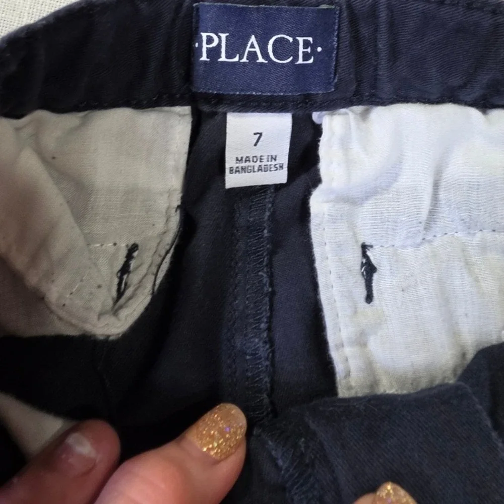 The Childrens Place Boys Chino Pants Lot of 3 Navy Khaki Size 7 School Uniform